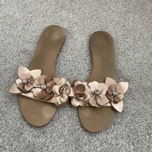 ALDO Rose gold flower flat sandals